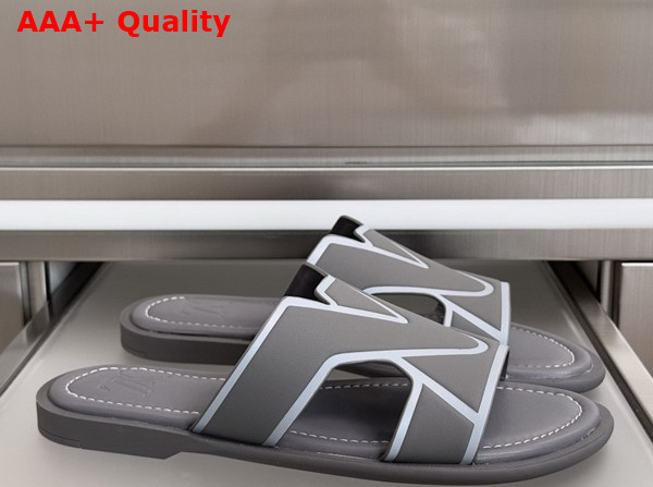 LV Oasis Mule in Grey Grained Calf Leather Replica