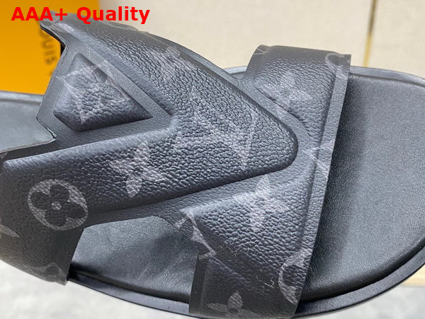 LV Oasis Mule in Monogram Eclipse Grained Calf Leather 1AANCD Replica