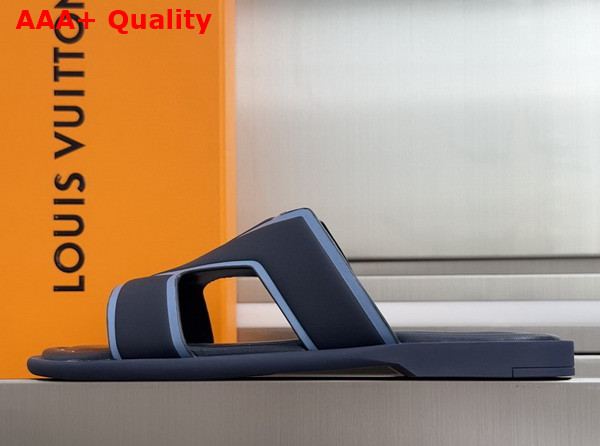 LV Oasis Mule in Navy Blue Grained Calf Leather 1AIZOJ Replica