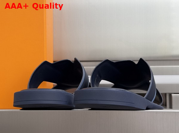 LV Oasis Mule in Navy Blue Grained Calf Leather 1AIZOJ Replica