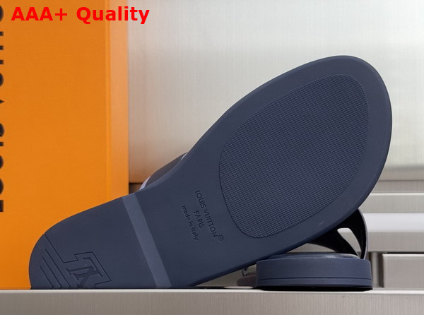 LV Oasis Mule in Navy Blue Grained Calf Leather 1AIZOJ Replica