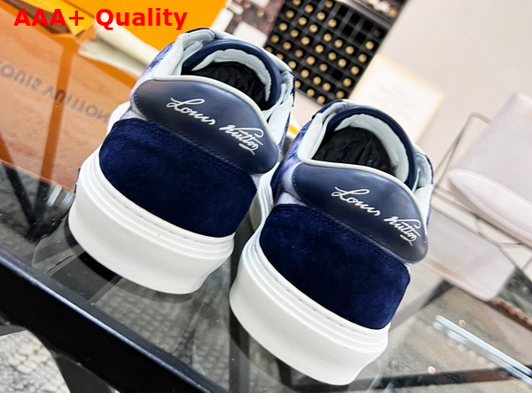 LV Ollie Sneaker in Blue Canvas Tie Die Laces 1AA7ME Replica