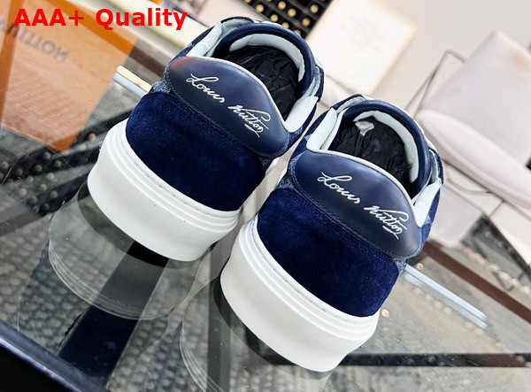 LV Ollie Sneaker in Blue Damier Denim Replica