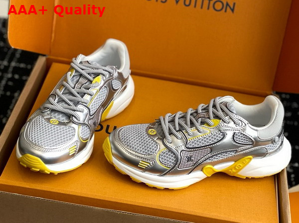 LV Olympia Sneaker Silver and Yellow Mix of Materials 1AHOVW Replica