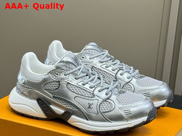 LV Olympia Sneaker in Silver Mix of Materials 1AHOI1 Replica