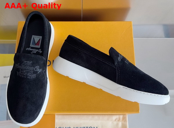 LV Pacific Loafer in Black Suede Calf Leather Replica