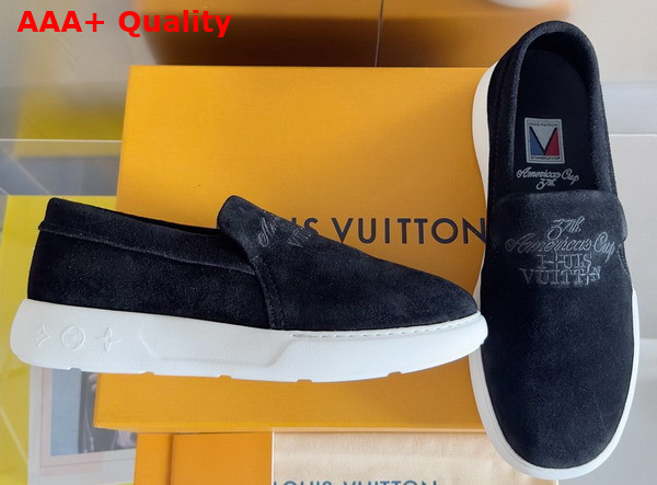 LV Pacific Loafer in Black Suede Calf Leather Replica