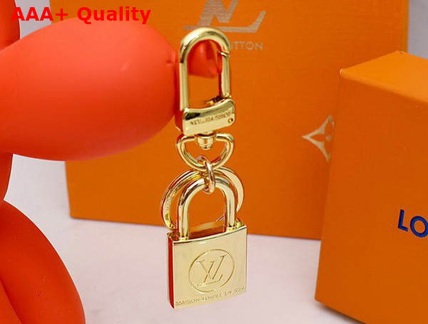 LV Padlock Key Holder in Gold Replica