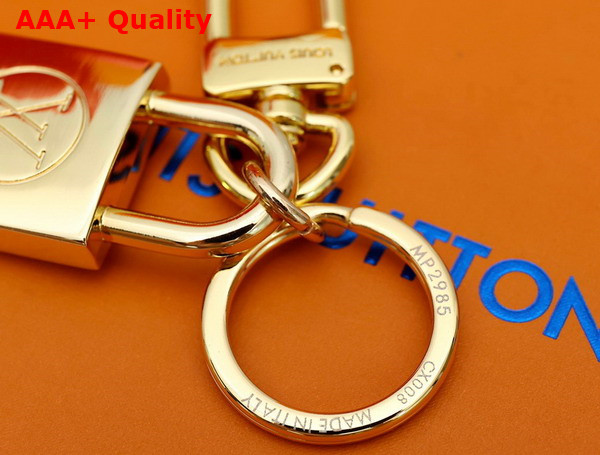 LV Padlock Key Holder in Gold Replica