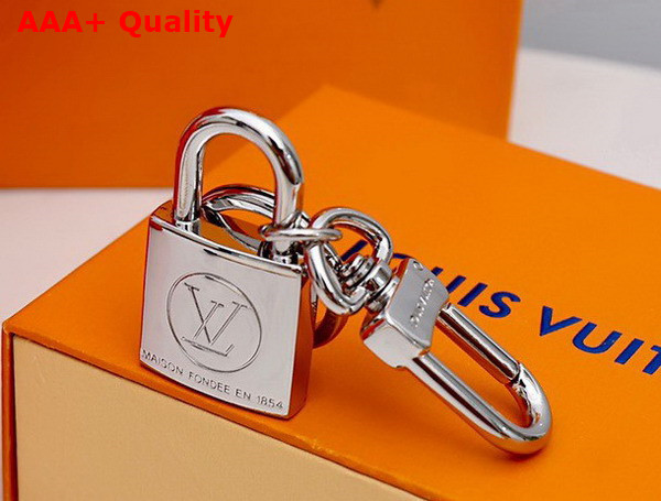 LV Padlock Key Holder in Silver Replica