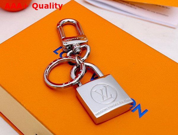 LV Padlock Key Holder in Silver Replica