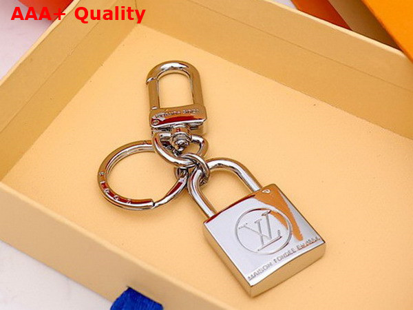 LV Padlock Key Holder in Silver Replica