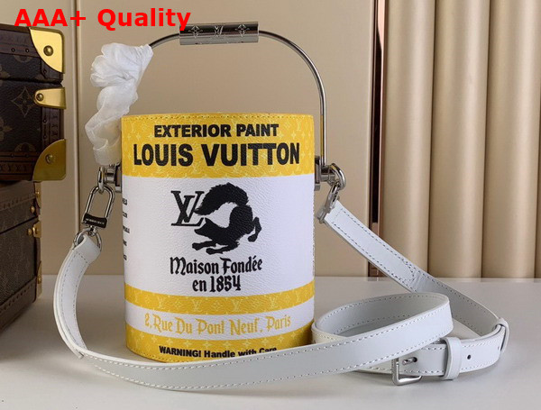 LV Paint Can Yellow Coated Canvas and Cowhide Leather M81593 Replica
