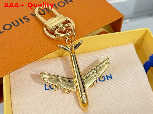 LV Plane Key Holder and Bag Charm in Gold Toned Metal M02542 Replica