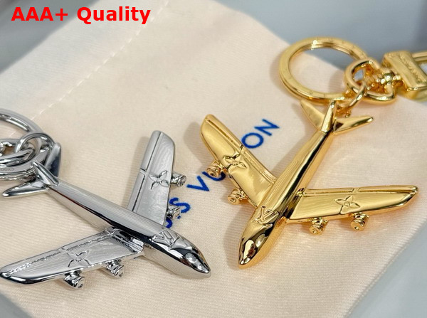 LV Plane Key Holder and Bag Charm in Gold Toned Metal M02542 Replica