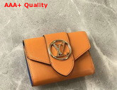 LV Pont 9 Compact Wallet Summer Gold Cowhide Leather Replica