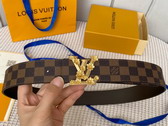 LV Pyramide Flower 40mm Reversible Belt Damier Ebene Canvas Replica