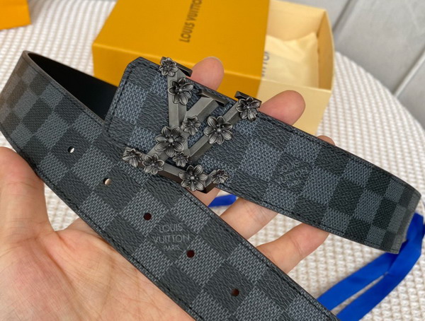 LV Pyramide Flower 40mm Reversible Belt Damier Graphite Canvas Replica