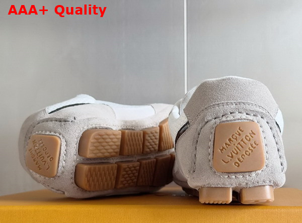 LV Rally Sneaker Gray and White Suede Calf Leather and Mesh 1AHWXT Replica