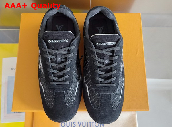 LV Rally Sneaker in Black Suede Calf Leather and Mesh 1AHTZI Replica