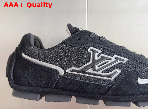 LV Rally Sneaker in Black Suede Calf Leather and Mesh 1AHTZI Replica