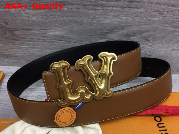 LV Ranch 40mm Reversible Belt in Brown Calf Leather M8468U Replica