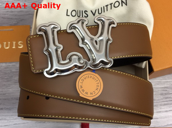 LV Ranch 40mm Reversible Belt in Brown Calf Leather M8468U Replica