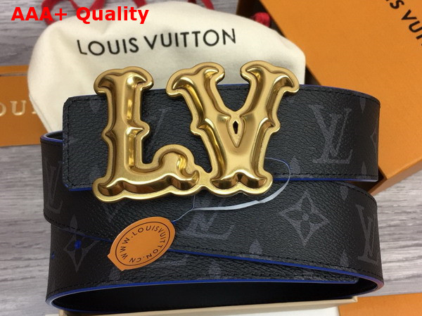 LV Ranch 40mm Reversible Belt in Monogram Eclipse Canvas Replica