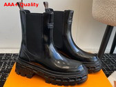 LV Record Chelsea Boot in Black Glazed Calf Leather 1AC7YI Replica