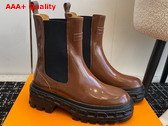 LV Record Chelsea Boot in Cognac Glazed Calf Leather Replica