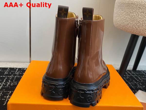 LV Record Ranger Boot in Cognac Glazed Calf Leather Replica