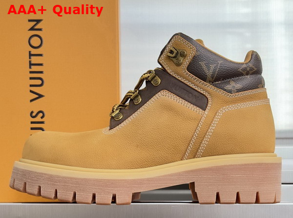 LV Remix Ankle Boot in Beige Nubuck Calf Lather 1AIZLT Replica