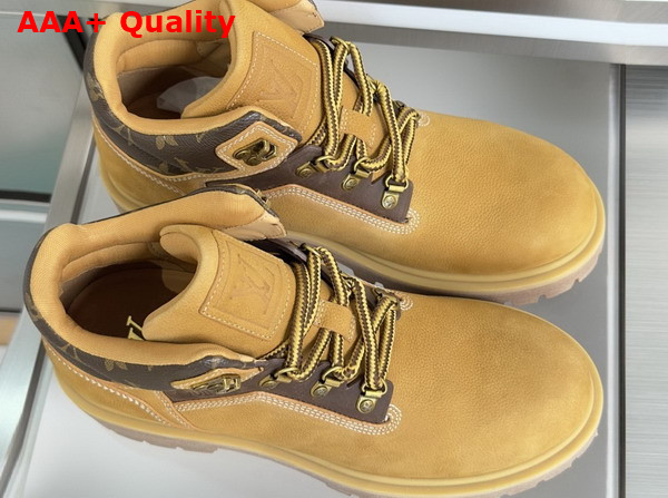 LV Remix Ankle Boot in Beige Nubuck Calf Lather 1AIZLT Replica