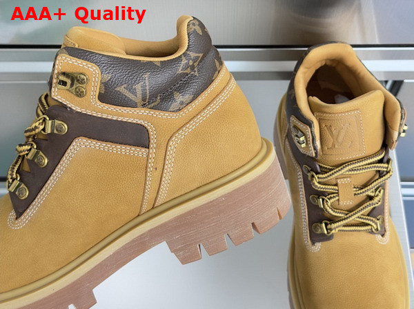LV Remix Ankle Boot in Beige Nubuck Calf Lather 1AIZLT Replica