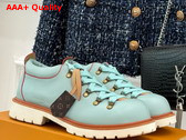 LV Remix Derby in Mint Green Plain Calf Leather Replica