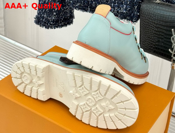 LV Remix Derby in Mint Green Plain Calf Leather Replica