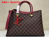 LV Riverside Damier Ebene Canvas Lie De Vin N40052 Replica