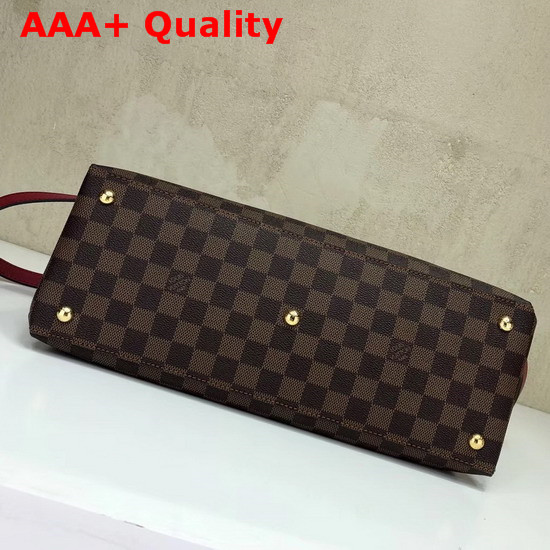 LV Riverside Damier Ebene Canvas Lie De Vin N40052 Replica