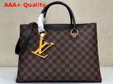 LV Riverside Damier Ebene Coated Canvas Black N40050 Replica