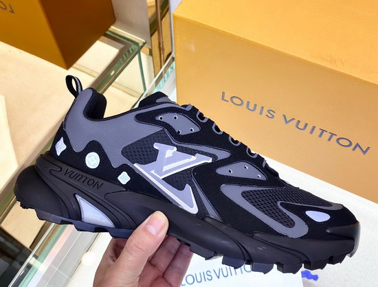 LV Runner Tatic Sneaker Black Mix of Materials 1A9UNT Replica