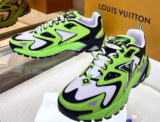 LV Runner Tatic Sneaker Green Mix of Materials Replica