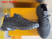 LV Runner Tatic Sneaker in Black Mix of Materials 1AINL5 Replica