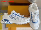 LV Runner Tatic Sneaker in Blue Mix of Materials 1AHTWT Replica