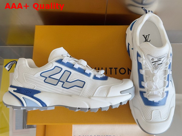 LV Runner Tatic Sneaker in Blue Mix of Materials 1AHTWT Replica
