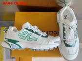 LV Runner Tatic Sneaker in Green Mix of Materials 1AHTVV Replica
