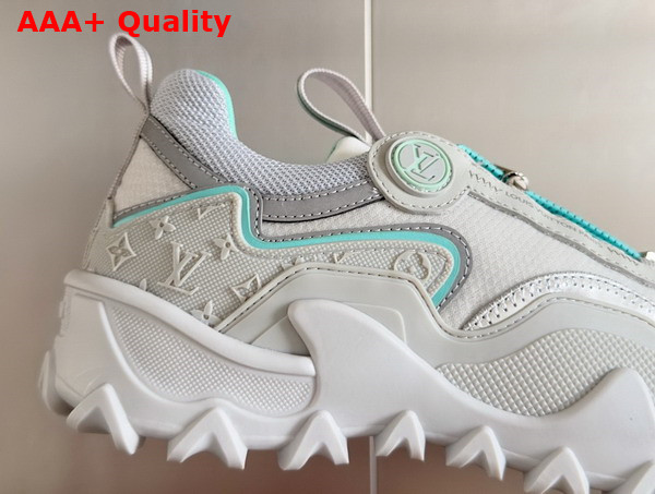 LV Rush Sneaker Green and Silver 1ACXNZ Replica