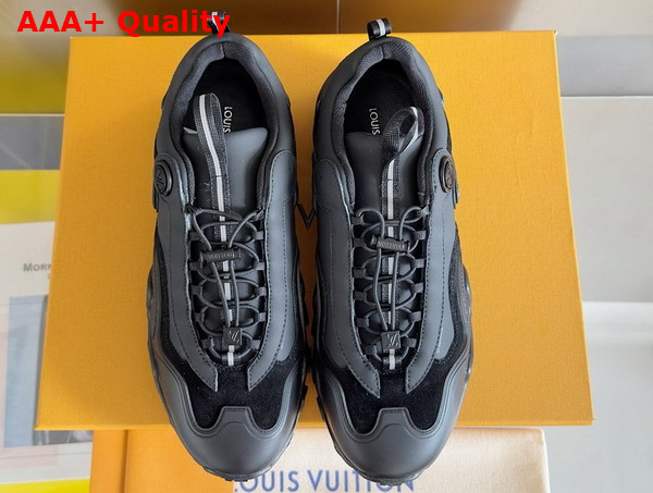 LV Rush Sneaker in Black Mix of Materials 1ACMU2 Replica