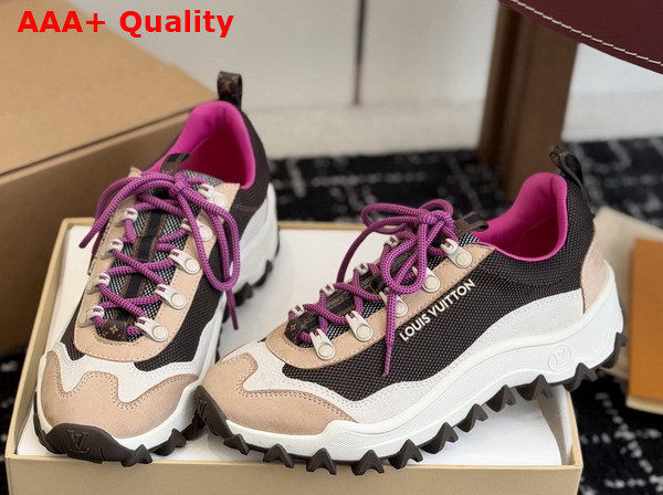 LV Rush Xplorer Sneaker Brown Nylon Mesh 1AIV79 Replica