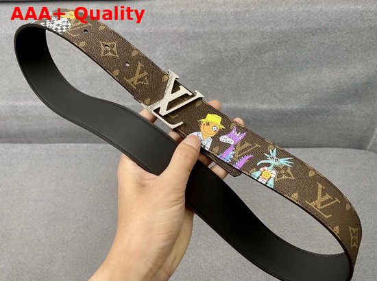 LV Shape 40mm Reversible Belt Brown Monogram Canvas MP291Q Replica