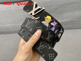 LV Shape 40mm Reversible Belt Monogram Eclipse Canvas and Calf Leather Replica